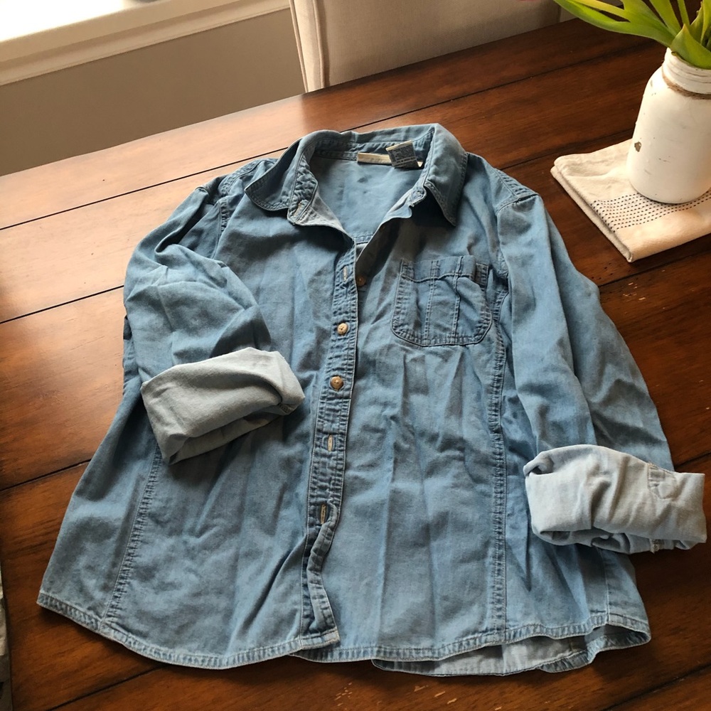 Boyfriend style button up shirt